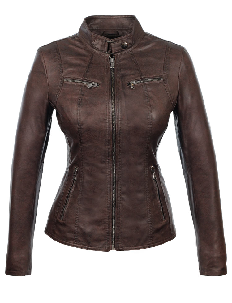 Ladies jacket synthetic brown 315 Versano