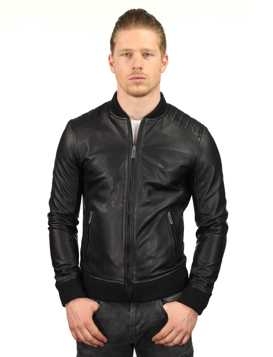 men's bomber jacket synthetic black TRR 48 Versano