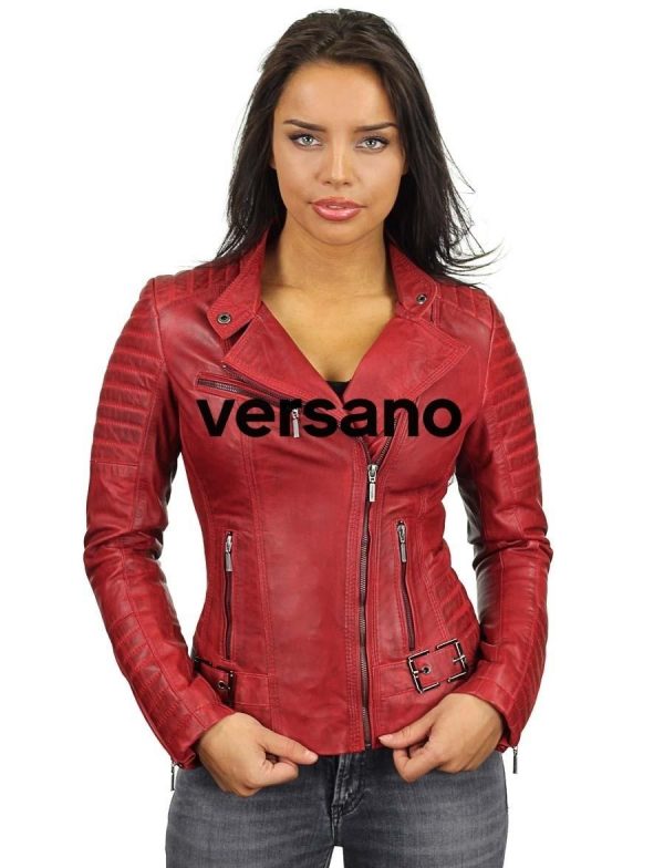 veste-de-motard-en-cuir-dames-rouge-versano-311-model2