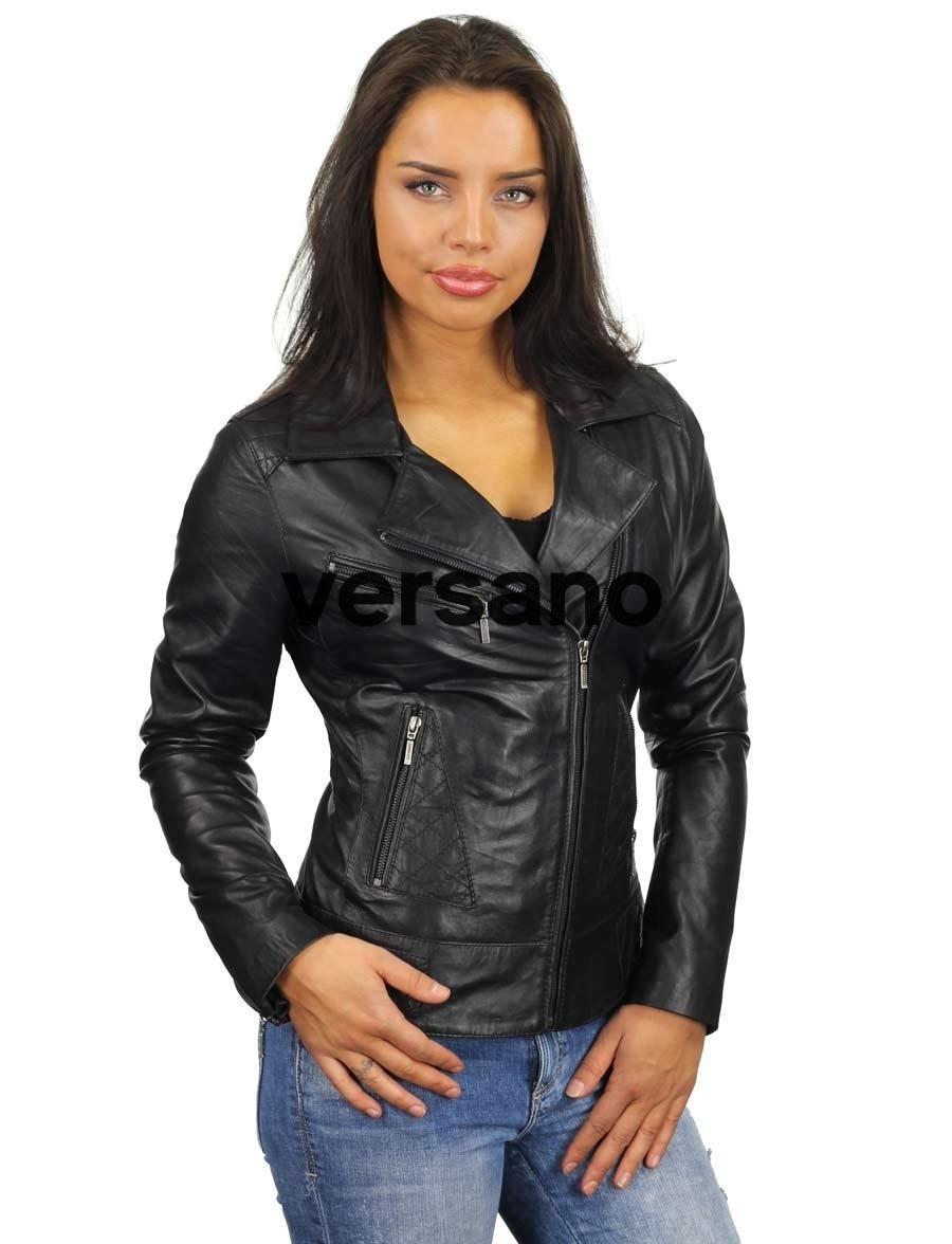 chaqueta-de-cuero-mujer-negro-305-modelo 3