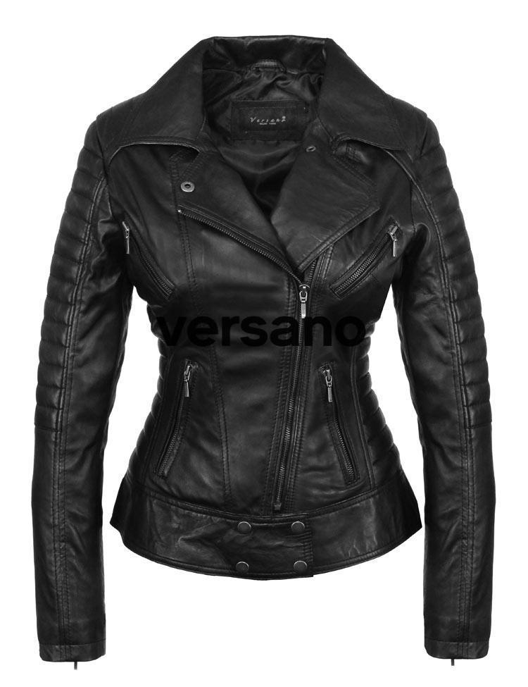 Ladies leather jacket Versano 336 Black