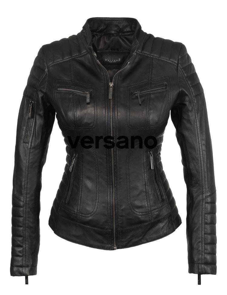 Imitation leather jacket ladies Versano Miami Black