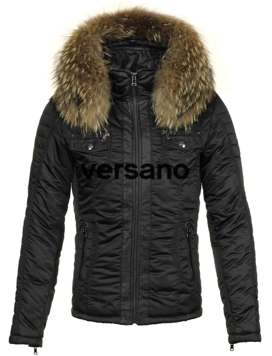 Versano men's winter jacket with fur collar Roger black