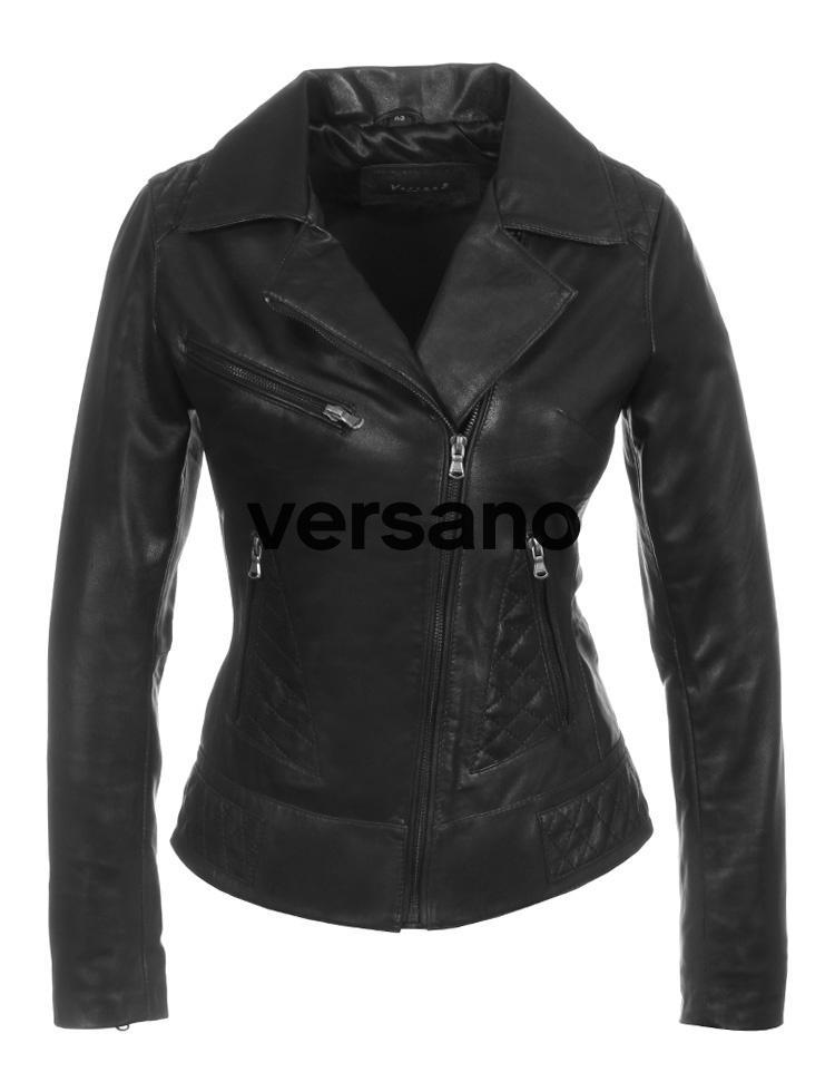 Ladies leather jacket Versano 305 Black
