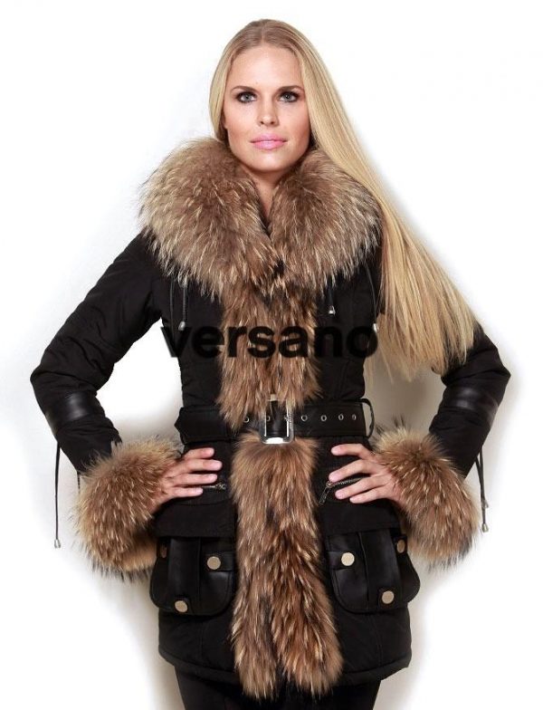 Women's fur coat Mon Cheri Black Versano