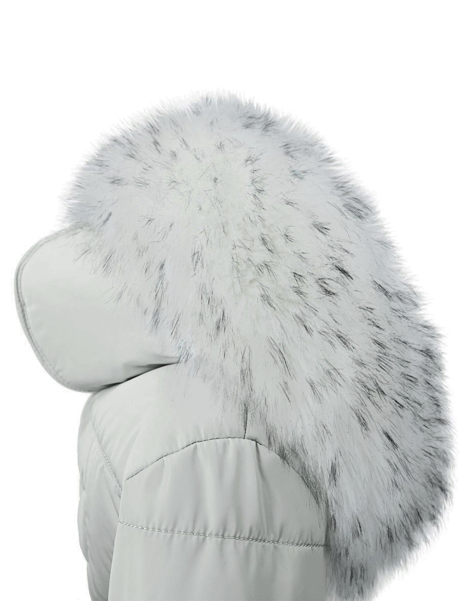 Artificial fur collar white 50 x 7 x 5 cm