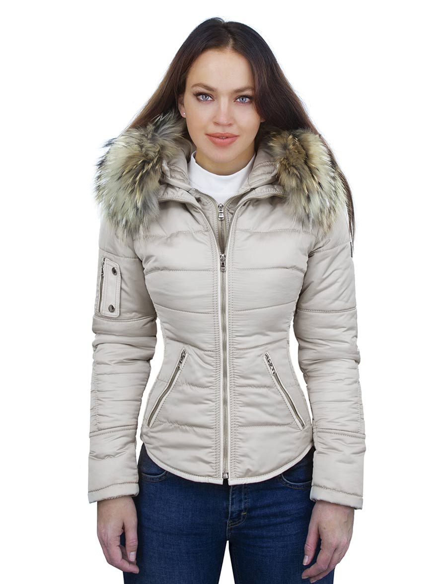ladies winter jacket short Shamila beige Versano