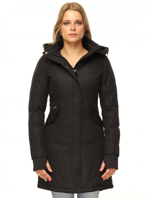 Winter jacket ladies with fur collar Angela black Versano