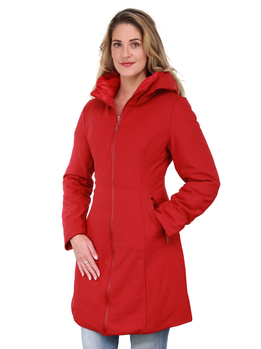 Veste d'hiver femme avec capuche Zita rouge Versano