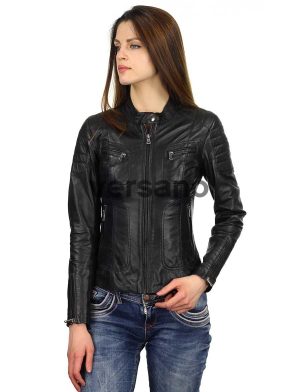 leather-jacket-ladies-black-biker-jacket-miami-versano-closed