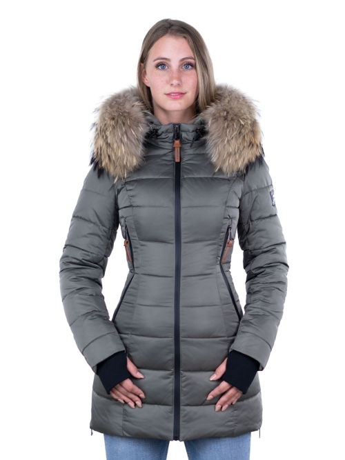 mid-length-ladies-winter-jacket-with-hood-green-with-xl-fur-myversano-sky-ng-front