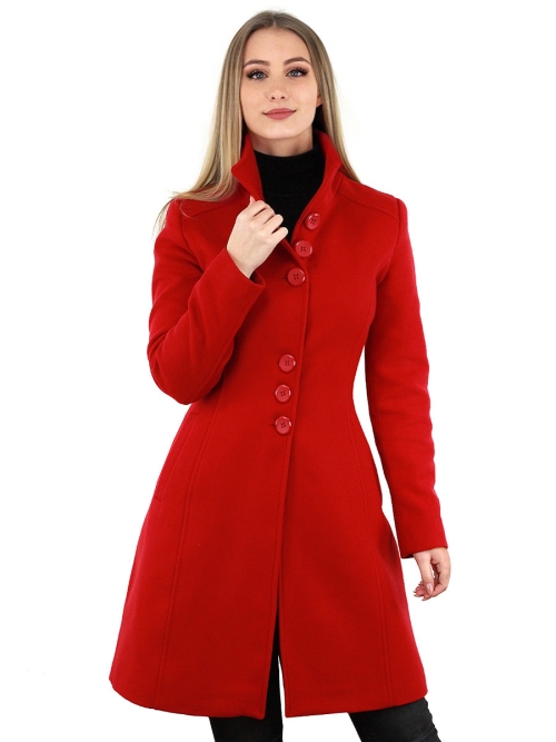 Manteau veste femme rouge Violet Versano